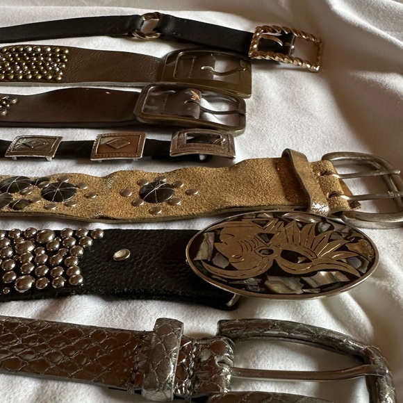 HANDMADE Y2K BEDAZZLED JEWEL EMBELLISHED BELTS x7 🥰💕gold black crystal silver
